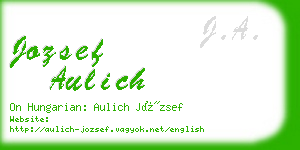 jozsef aulich business card